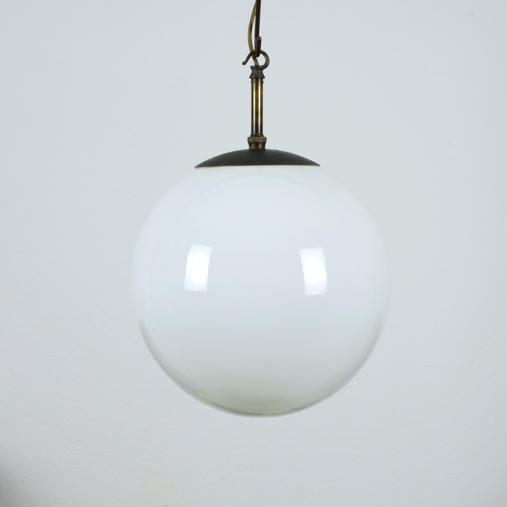Modernist opaline globe lamp, 1920’S